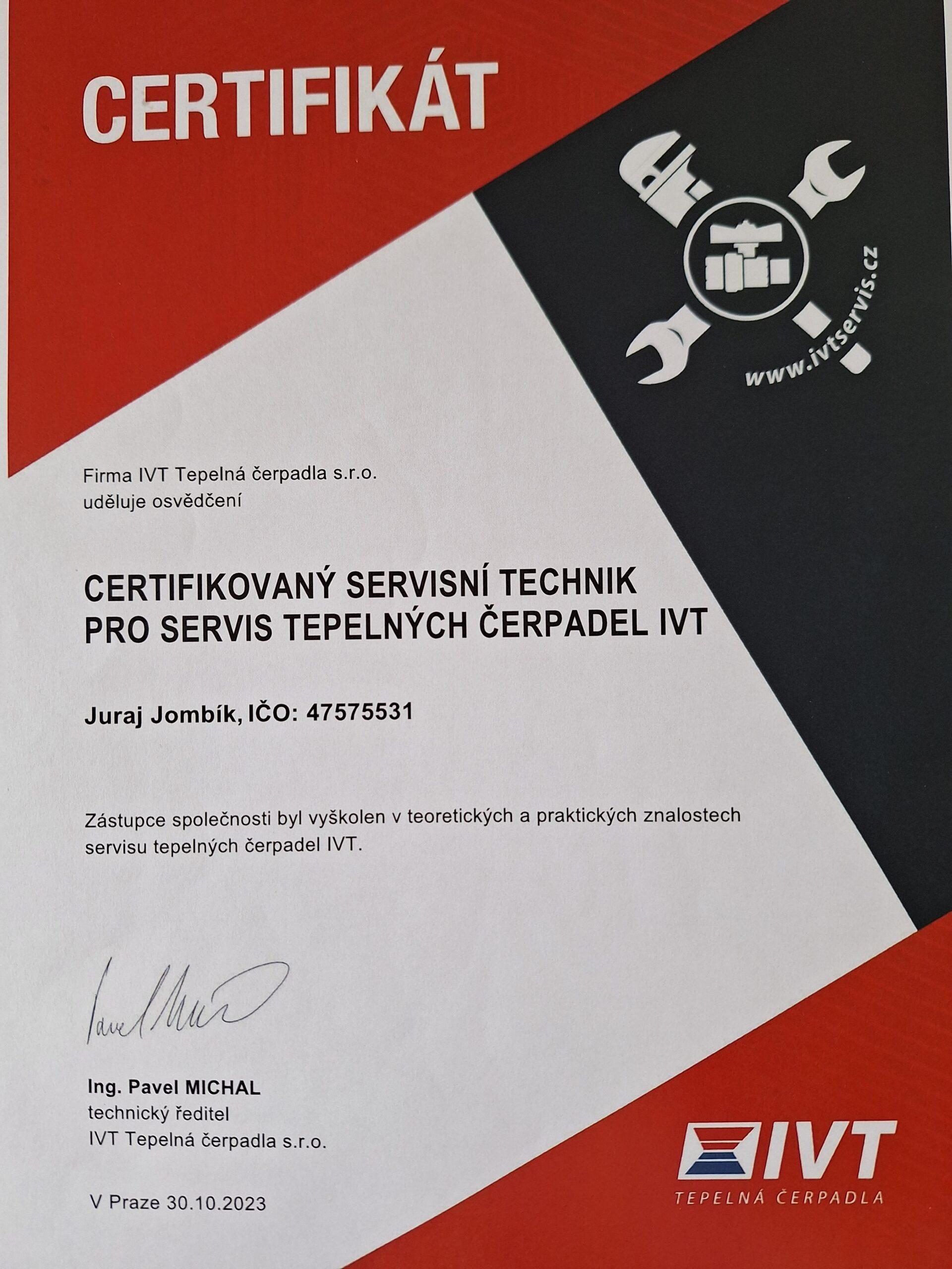 Certifikovaný servisný technik IVT